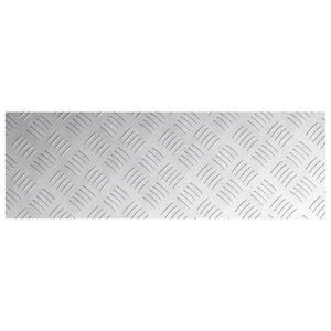 Dischi Quadrati 2 pcs Argento 75 x 25 cm Alluminio 4104277