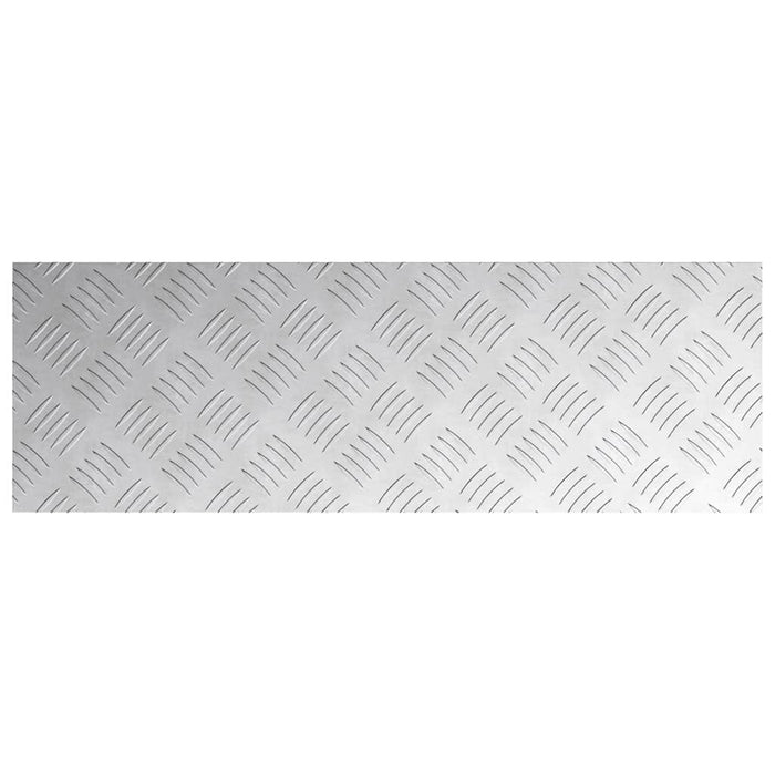 Dischi Quadrati 2 pcs Argento 75 x 25 cm Alluminio 4104277