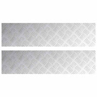 Dischi Quadrati 2 pcs Argento 100 x 25 cm Alluminio 4104281