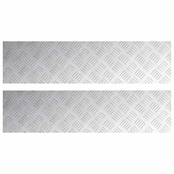 Dischi Quadrati 2 pcs Argento 100 x 25 cm Alluminio 4104281