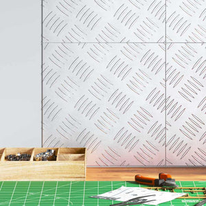 Dischi Quadrati 4 pcs Argento 30 x 30 cm Alluminio 4104284