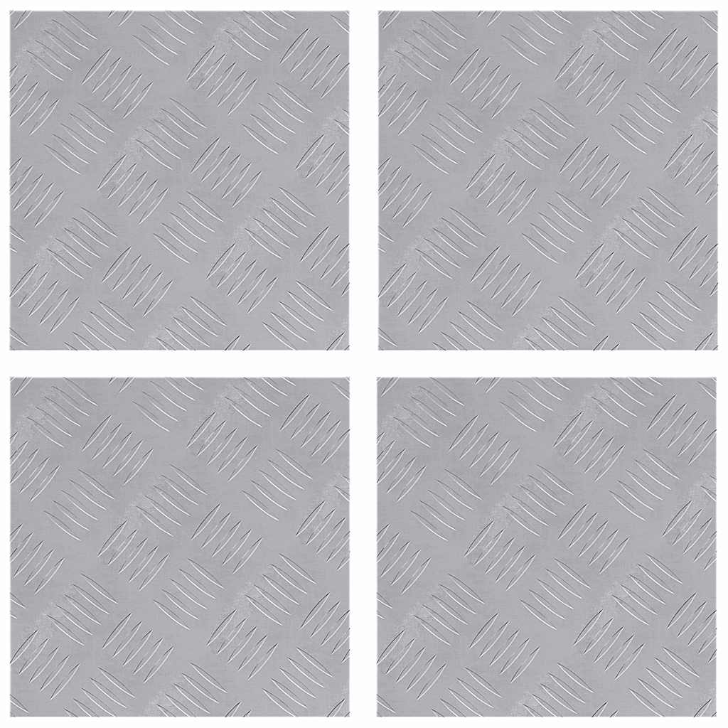 Dischi Quadrati 4 pcs Argento 30 x 30 cm Alluminio 4104284