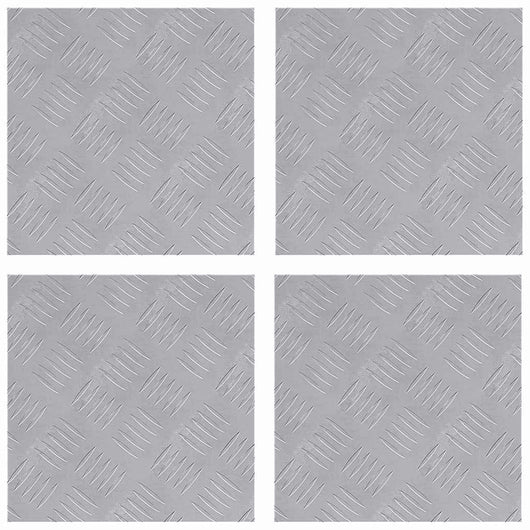 Dischi Quadrati 4 pcs Argento 30 x 30 cm Alluminio 4104284