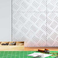 Dischi Quadrati 4 pcs Argento 30 x 30 cm Alluminio 4104286