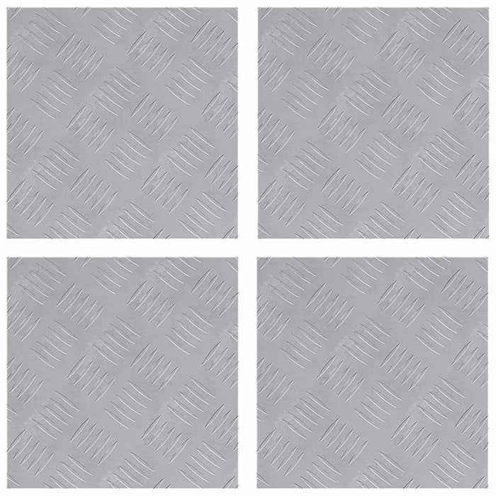 Dischi Quadrati 4 pcs Argento 30 x 30 cm Alluminio 4104286