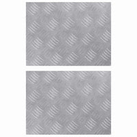 Dischi Quadrati 2 pcs Argento 40 x 30 cm Alluminio 4104287