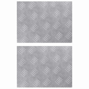 Dischi Quadrati 2 pcs Argento 40 x 30 cm Alluminio 4104287