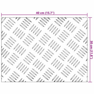 Dischi Quadrati 2 pcs Argento 40 x 30 cm Alluminio 4104287