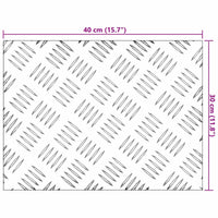Dischi Quadrati 2 pcs Argento 40 x 30 cm Alluminio 4104289