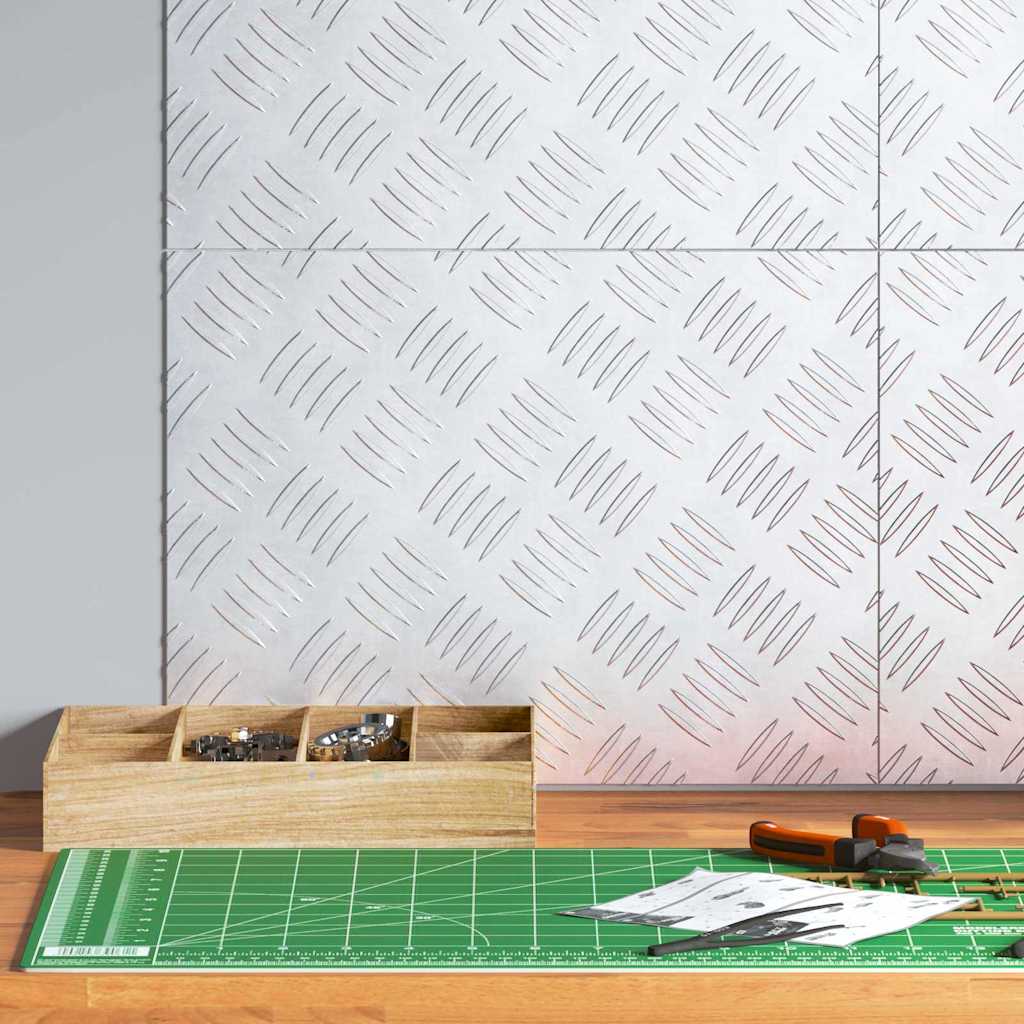 Dischi Quadrati 4 pcs Argento 40 x 30 cm Alluminio 4104290