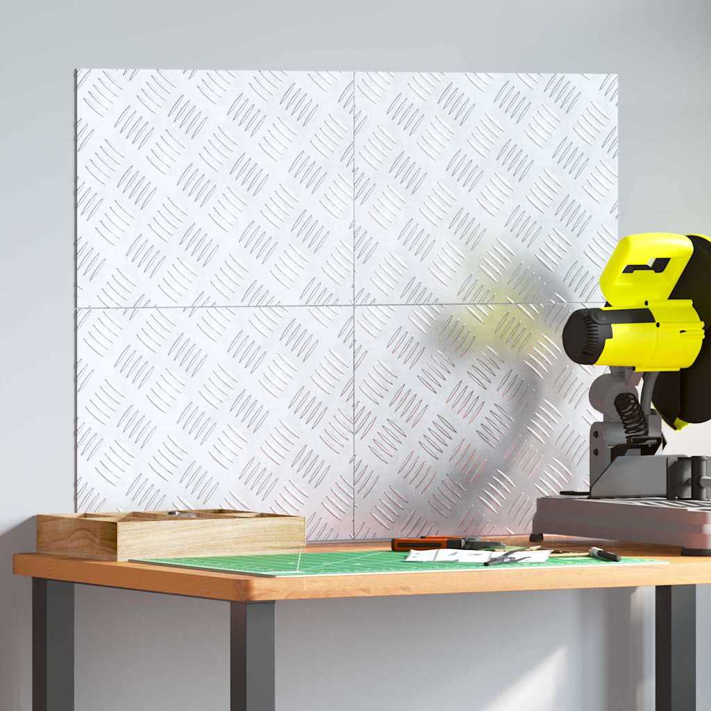 Dischi Quadrati 4 pcs Argento 40 x 30 cm Alluminio 4104290