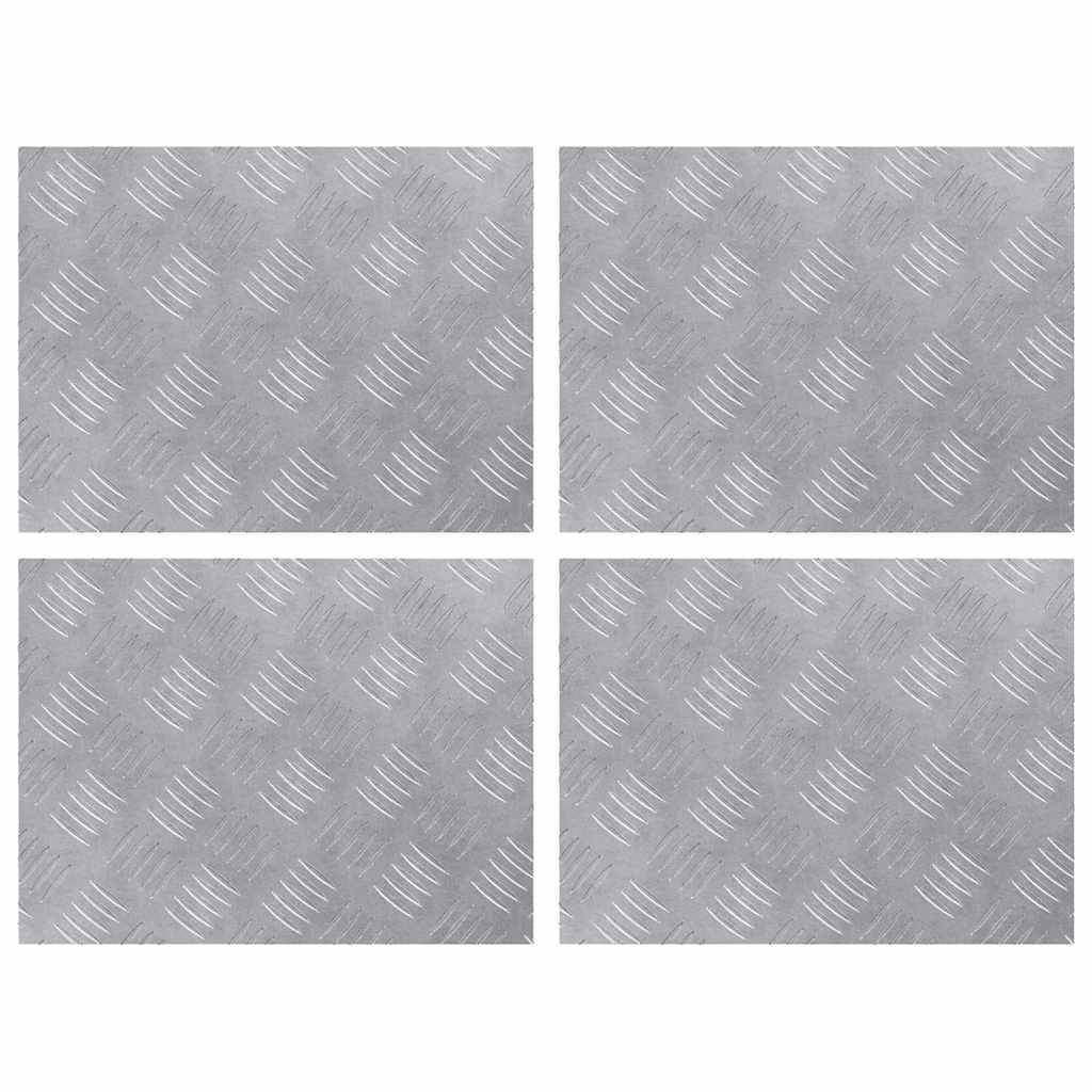 Dischi Quadrati 4 pcs Argento 40 x 30 cm Alluminio 4104290