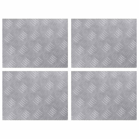 Dischi Quadrati 4 pcs Argento 40 x 30 cm Alluminio 4104290