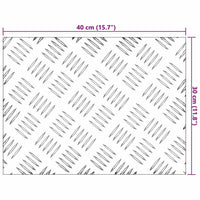 Dischi Quadrati 4 pcs Argento 40 x 30 cm Alluminio 4104290