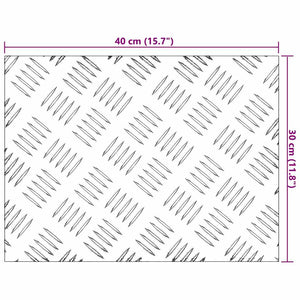 Dischi Quadrati 4 pcs Argento 40 x 30 cm Alluminio 4104290