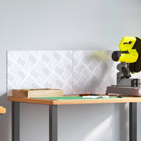 Dischi Quadrati 2 pcs Argento 50 x 30 cm Alluminio 4104291