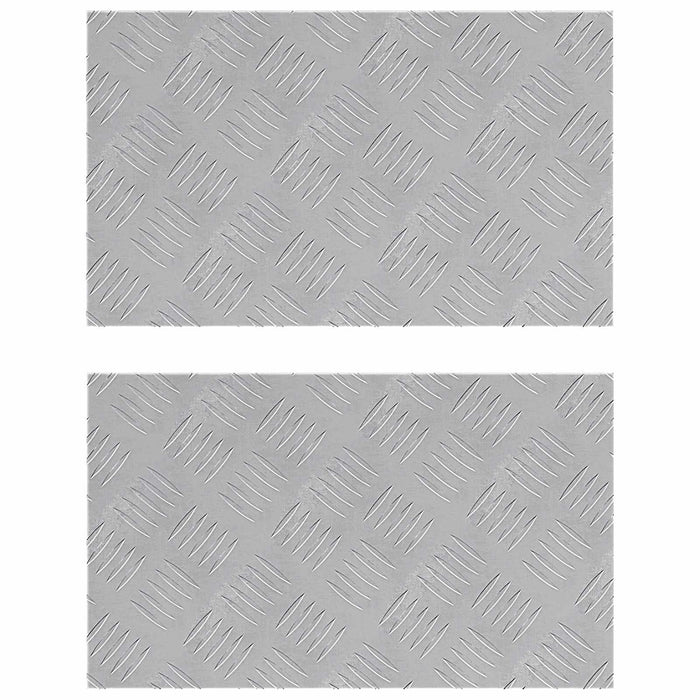 Dischi Quadrati 2 pcs Argento 50 x 30 cm Alluminio 4104291