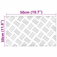 Dischi Quadrati 2 pcs Argento 50 x 30 cm Alluminio 4104291