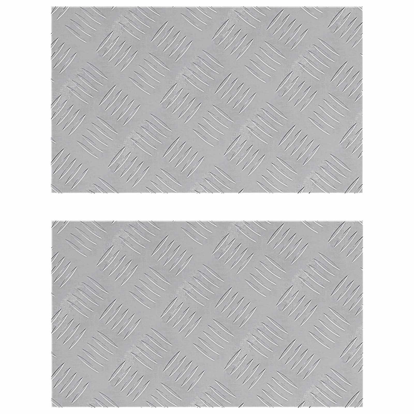 Dischi Quadrati 2 pcs Argento 50 x 30 cm Alluminio 4104293