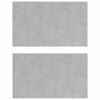 Dischi Quadrati 2 pcs Argento 50 x 30 cm Alluminio 4104293