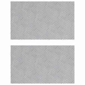 Dischi Quadrati 2 pcs Argento 50 x 30 cm Alluminio 4104293