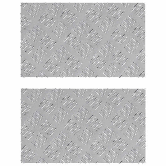 Dischi Quadrati 2 pcs Argento 50 x 30 cm Alluminio 4104293