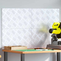 Dischi Quadrati 4 pcs Argento 50 x 30 cm Alluminio 4104294