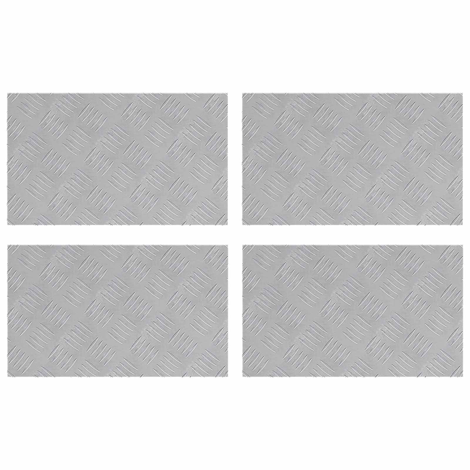 Dischi Quadrati 4 pcs Argento 50 x 30 cm Alluminio 4104294