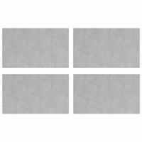 Dischi Quadrati 4 pcs Argento 50 x 30 cm Alluminio 4104294