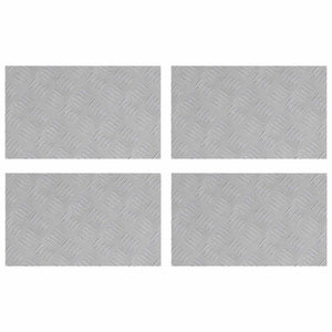 Dischi Quadrati 4 pcs Argento 50 x 30 cm Alluminio 4104294
