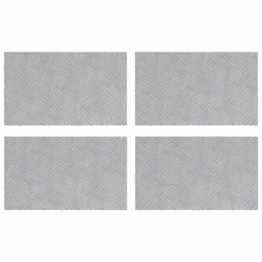 Dischi Quadrati 4 pcs Argento 50 x 30 cm Alluminio 4104294