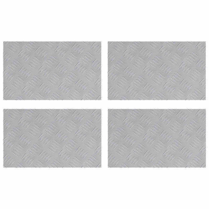 Dischi Quadrati 4 pcs Argento 50 x 30 cm Alluminio 4104294