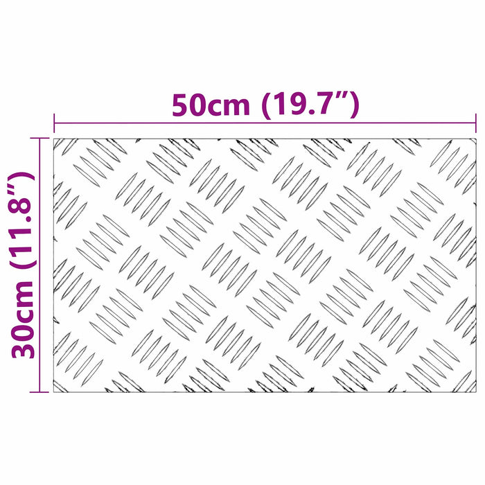 Dischi Quadrati 4 pcs Argento 50 x 30 cm Alluminio 4104294