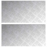 Dischi Quadrati 2 pcs Argento 60 x 30 cm Alluminio 4104295