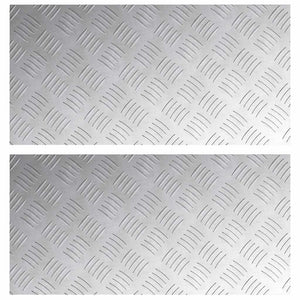 Dischi Quadrati 2 pcs Argento 60 x 30 cm Alluminio 4104295