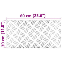 Dischi Quadrati 2 pcs Argento 60 x 30 cm Alluminio 4104295