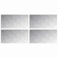 Dischi Quadrati 4 pcs Argento 60 x 30 cm Alluminio 4104296