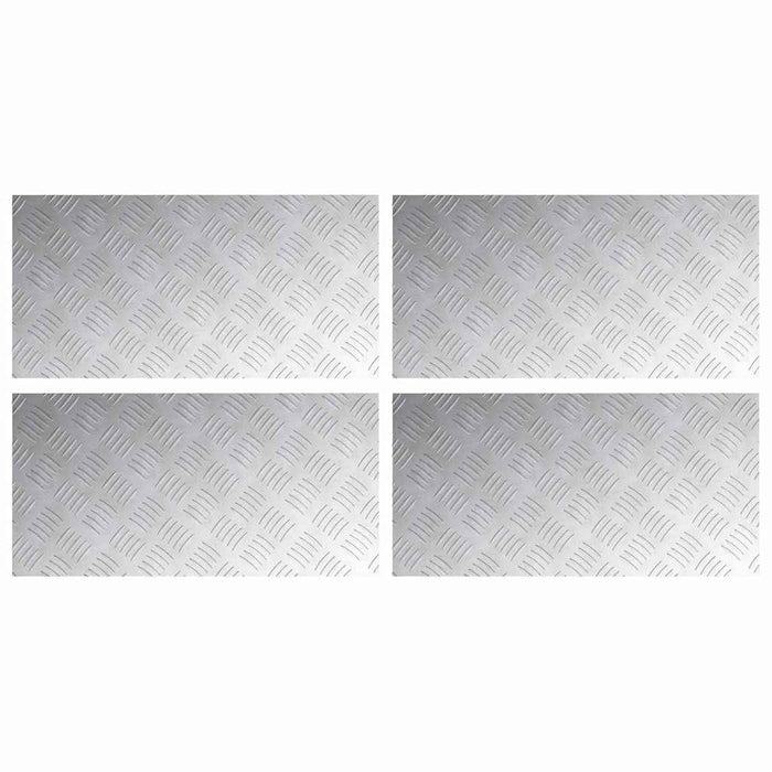 Dischi Quadrati 4 pcs Argento 60 x 30 cm Alluminio 4104296