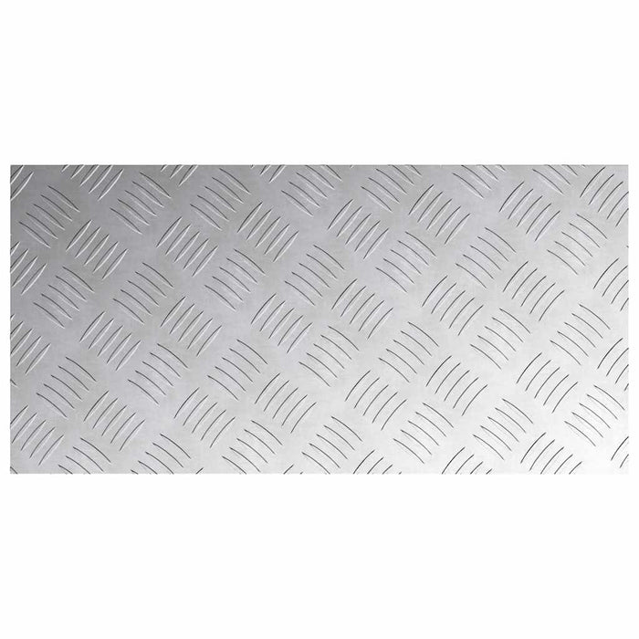 Dischi Quadrati 2 pcs Argento 60 x 30 cm Alluminio 4104297