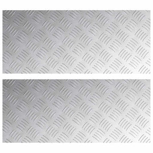 Dischi Quadrati 2 pcs Argento 70 x 30 cm Alluminio 4104299