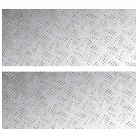 Dischi Quadrati 2 pcs Argento 70 x 30 cm Alluminio 4104299