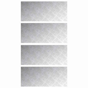Dischi Quadrati 4 pcs Argento 70 x 30 cm Alluminio 4104300