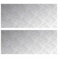 Dischi Quadrati 2 pcs Argento 70 x 30 cm Alluminio 4104301