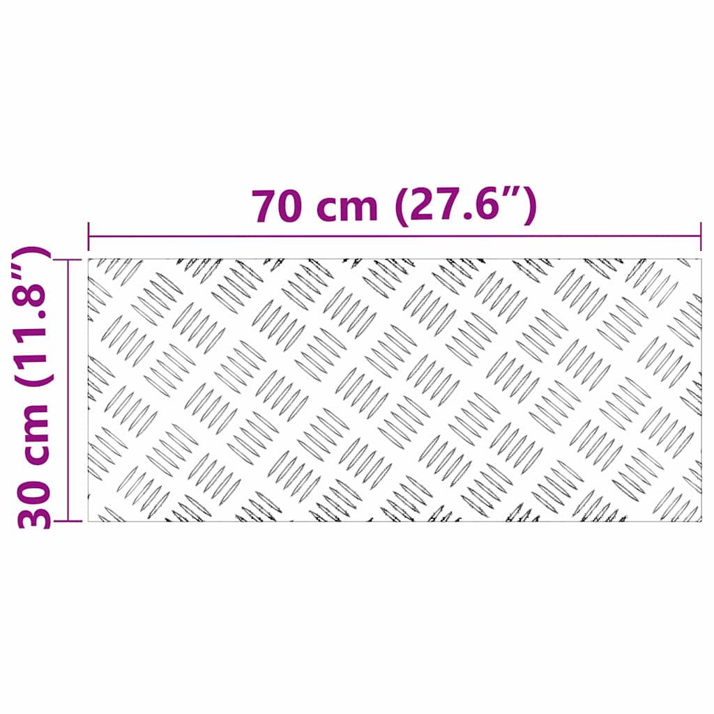 Dischi Quadrati 2 pcs Argento 70 x 30 cm Alluminio 4104301