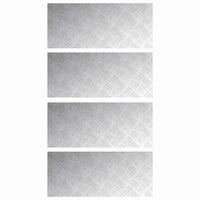 Dischi Quadrati 4 pcs Argento 70 x 30 cm Alluminio 4104302