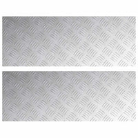 Dischi Quadrati 2 pcs Argento 80 x 30 cm Alluminio 4104305