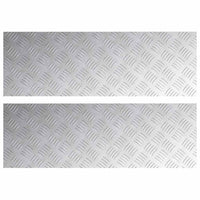 Dischi Quadrati 2 pcs Argento 90 x 30 cm Alluminio 4104309