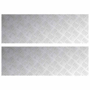 Dischi Quadrati 2 pcs Argento 90 x 30 cm Alluminio 4104309