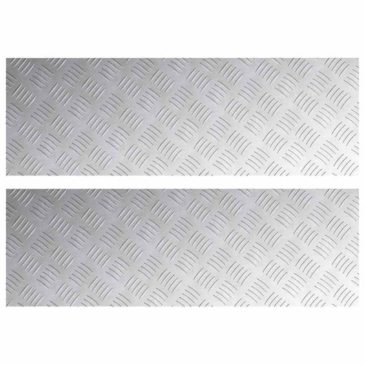 Dischi Quadrati 2 pcs Argento 90 x 30 cm Alluminio 4104309