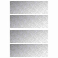 Dischi Quadrati 4 pcs Argento 90 x 30 cm Alluminio 4104310